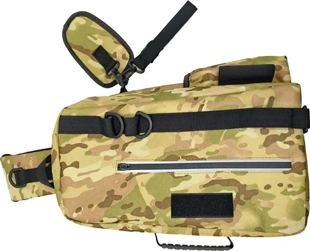 Sac à dos de pêche polyvalent kaki camouflage avec multiples poches - 2
