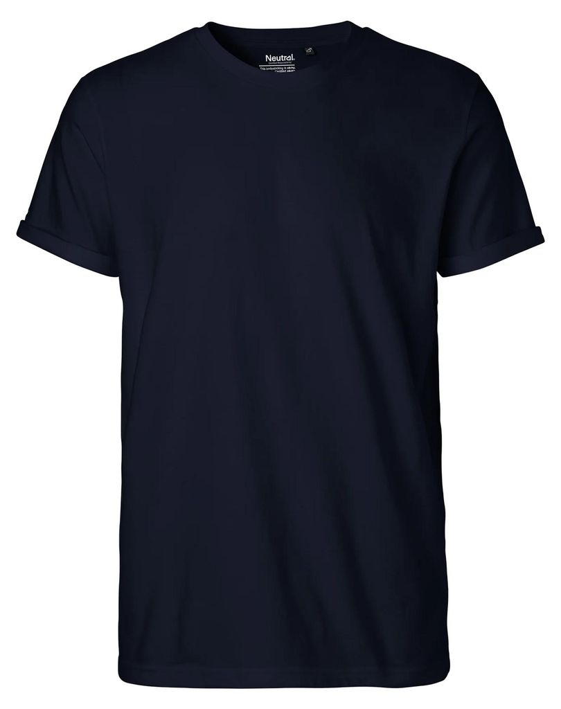 Neutral - T-Shirt für Herren, Krempelärmel LT4119 (L) (Marine)
