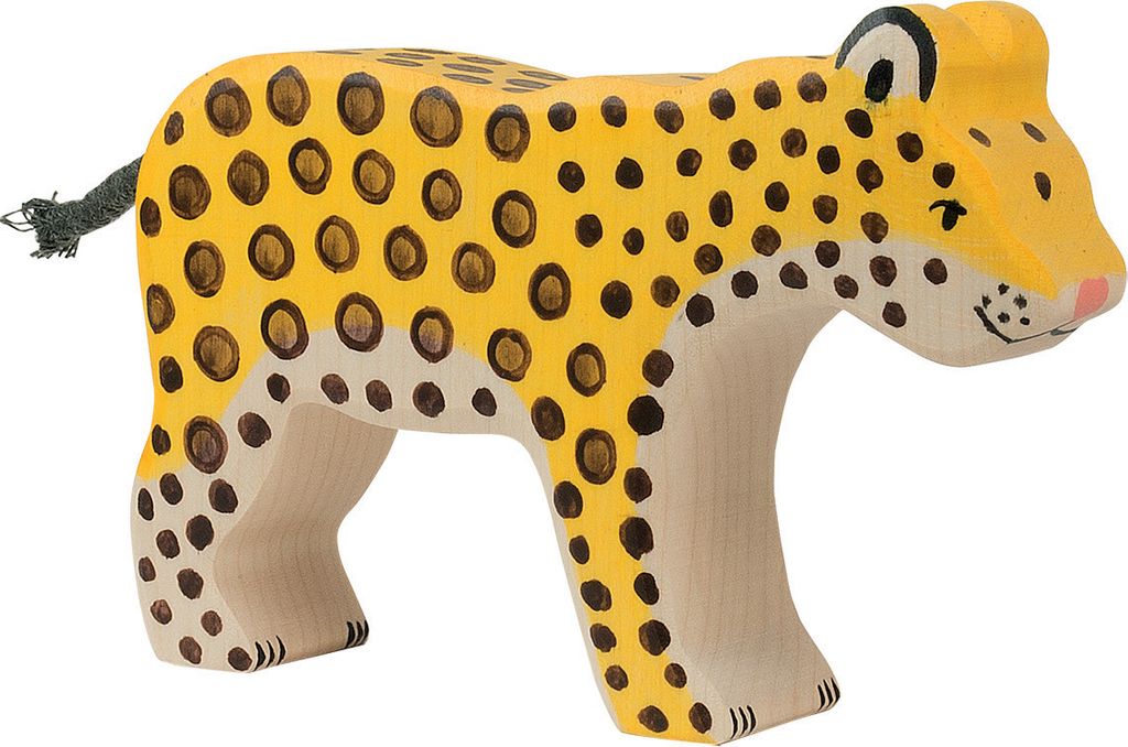 Holztiger Safari Holztiere Holzspielzeug Leopard Produktbild 