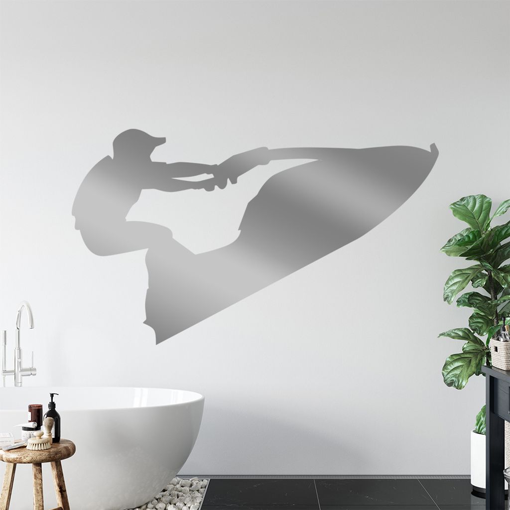 Jet-Ski Jetboot Fahrer Figur Wandtattoo Wandaufkleber Wall Sticker - Dekoration, Küche, Wohnzimmer, Schlafzimmer, Badezimmer