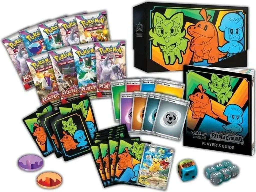 Coffret Dresseur Élite Pokémon Paldea Evolved avec 9 Boosters et Accessoires - 3