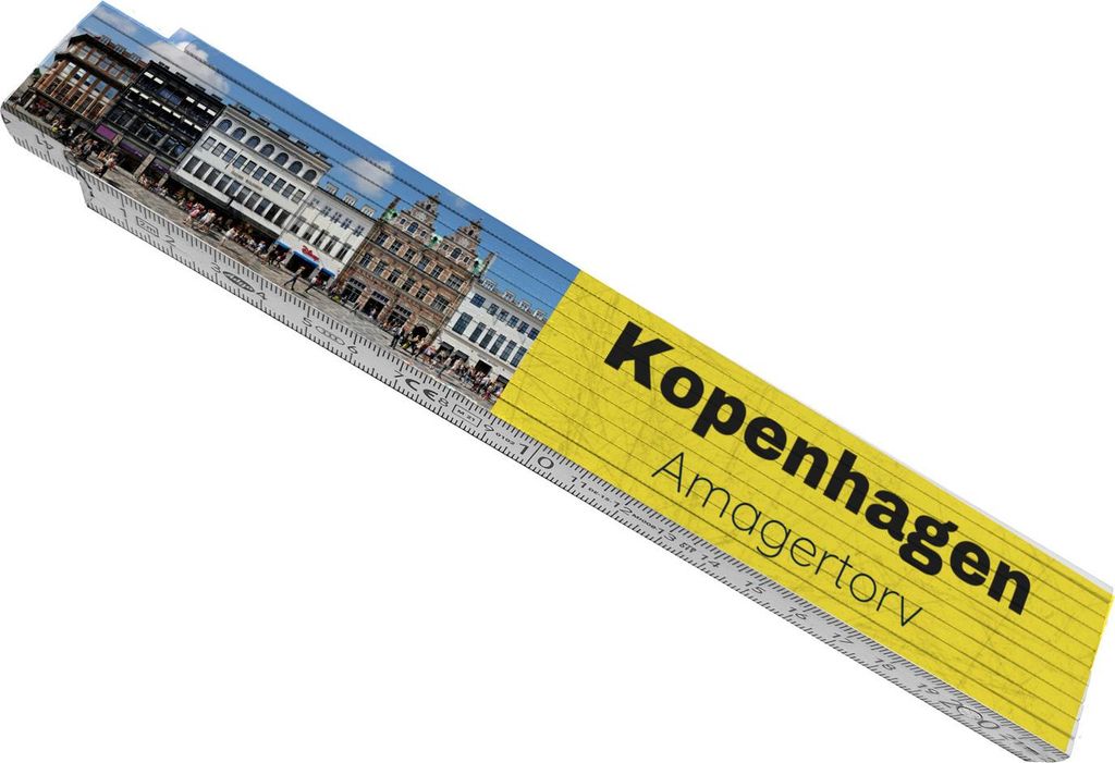 streetline Kopenhagen Amagertorv Meterstab aus Holz