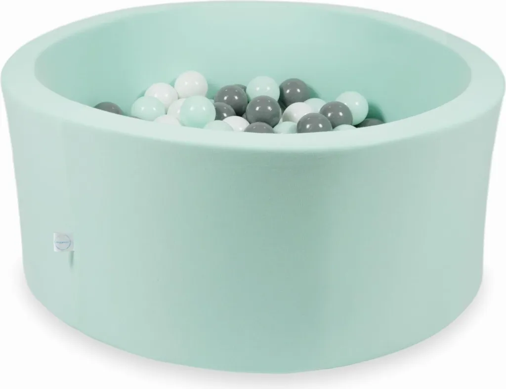 Piscine à balles en mousse pour bébé 90x40cm Menthe Claire avec 300 balles