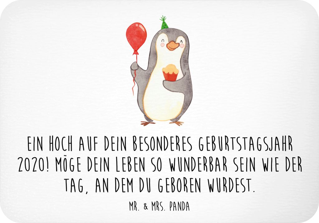 Mr. & Mrs. Panda Kühlschrankmagnet 2020 Geburtstag - Weiß - Geschenk, besonderes Jahr, küchenmagnet, magnet, zettelhalter, Erinnerungen, Lachen ...