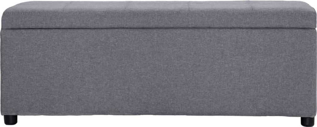 vidaXL Bank mit Staufach 116 cm Hellgrau Polyester
