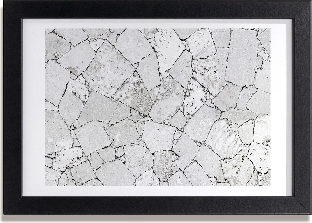 Bild 30x20 MDF-Rahmen, Wandkunst Steinwand Produktbild 