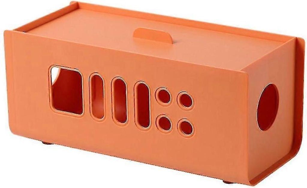 1 Stück Farbige Kabelaufbewahrungsbox, Steckdosenleisten, Überspannungsschutz, D-Orange