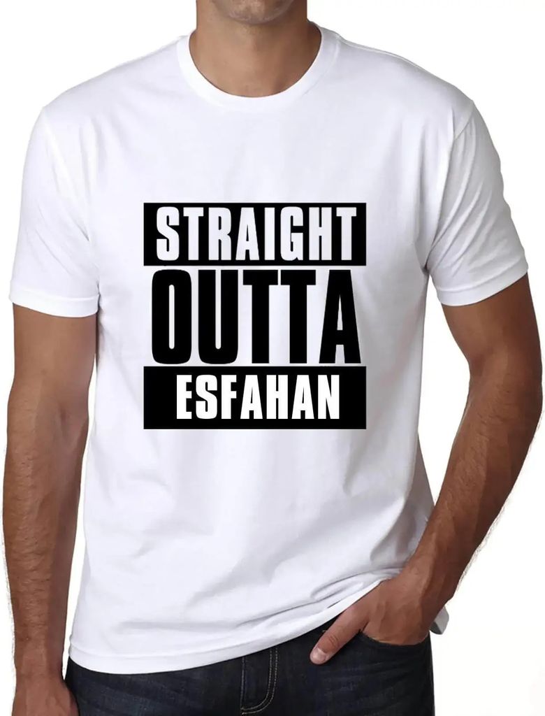 Herren Grafik T-Shirt Direkt aus Esfahan – Straight Outta Esfahan – Öko-Verantwortlich Vintage Jahrgang Kurzarm Lustige Druck Geburtstag Gesch...