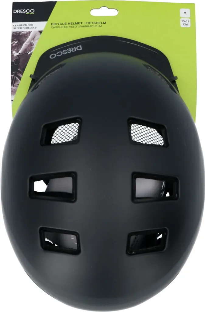 Casque vélo électrique Urban Pedelec Dresco 55-58cm avec visière noire