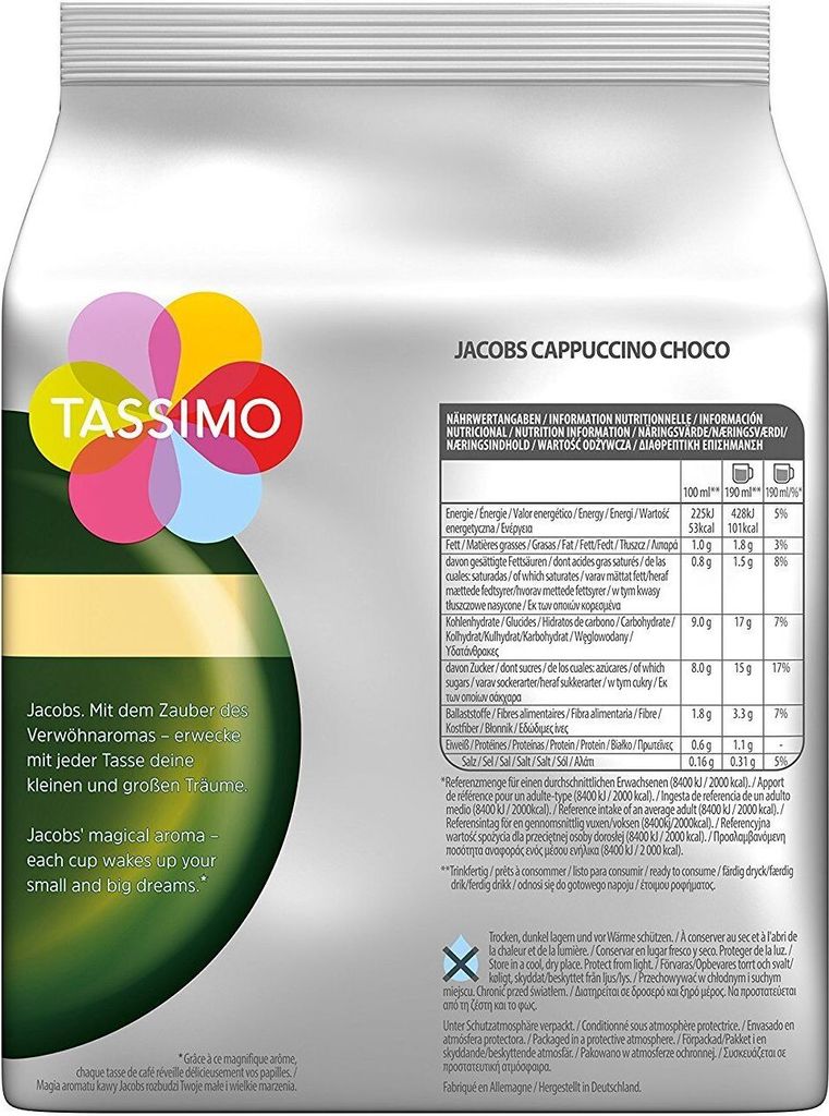 Tassimo Jacobs Cappuccino Choco 5er Pack,  40 Getränke, 5 x Produktbild 3