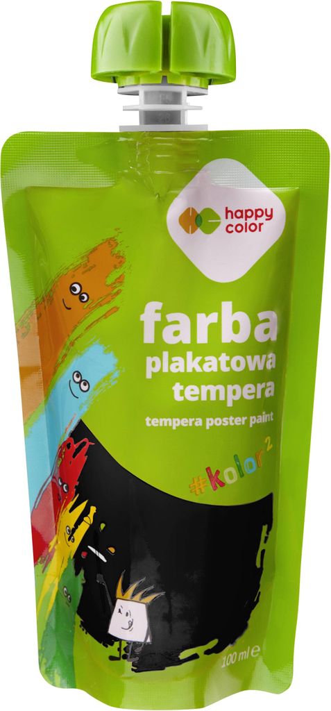 Temperafarbe im Sachet 100 ml Happy Color schwarz