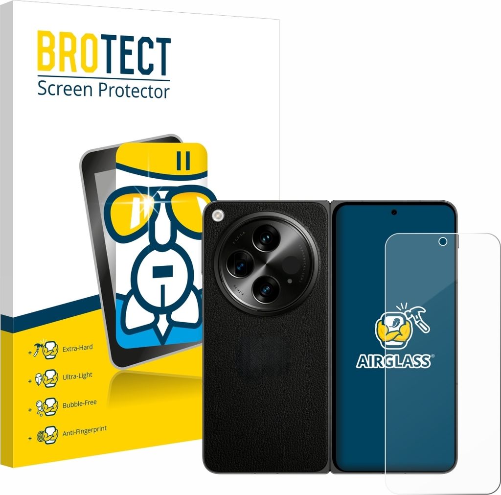 BROTECT Schutzglas für OnePlus Open (case-friendly) Schutzfolie Panzer Folie Glas Display Schutz klar