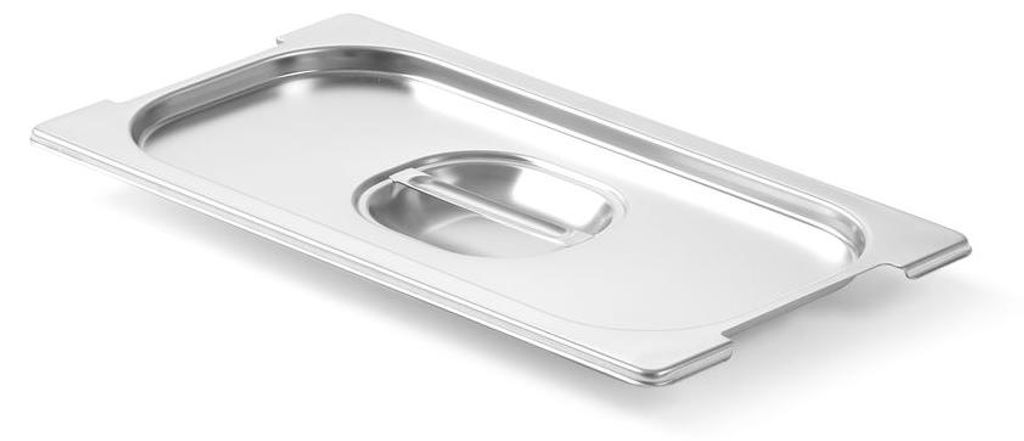 Deckel für GN Profi Line Behälter mit Aussparung für Griffe GN1/3 325x176mm Edelstahl - Hendi 804230