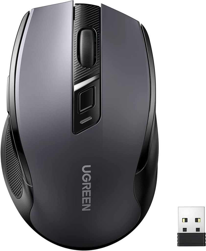 Maus mit 4000 DPI, Ergonomisches Design, Mouse mit USB Empfänger, 18 Monate Akkulaufzeit, funkmaus kompatibel mit Laptop Computer Windows macOS Linux