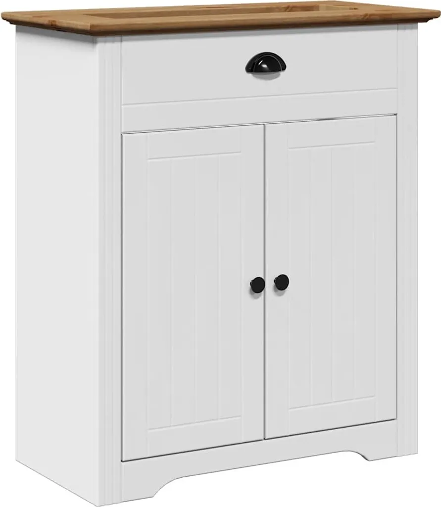 Mobiletto BODO 70x35x80 cm | Il Tocco Rustico Bianco e Marrone
