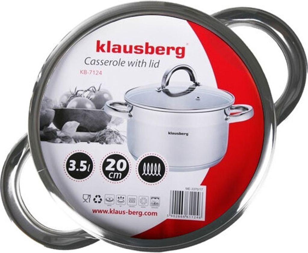 KLAUSBERG KB-7124 3,5 l hrnec s víkem 20 cm Obrázek produktu 