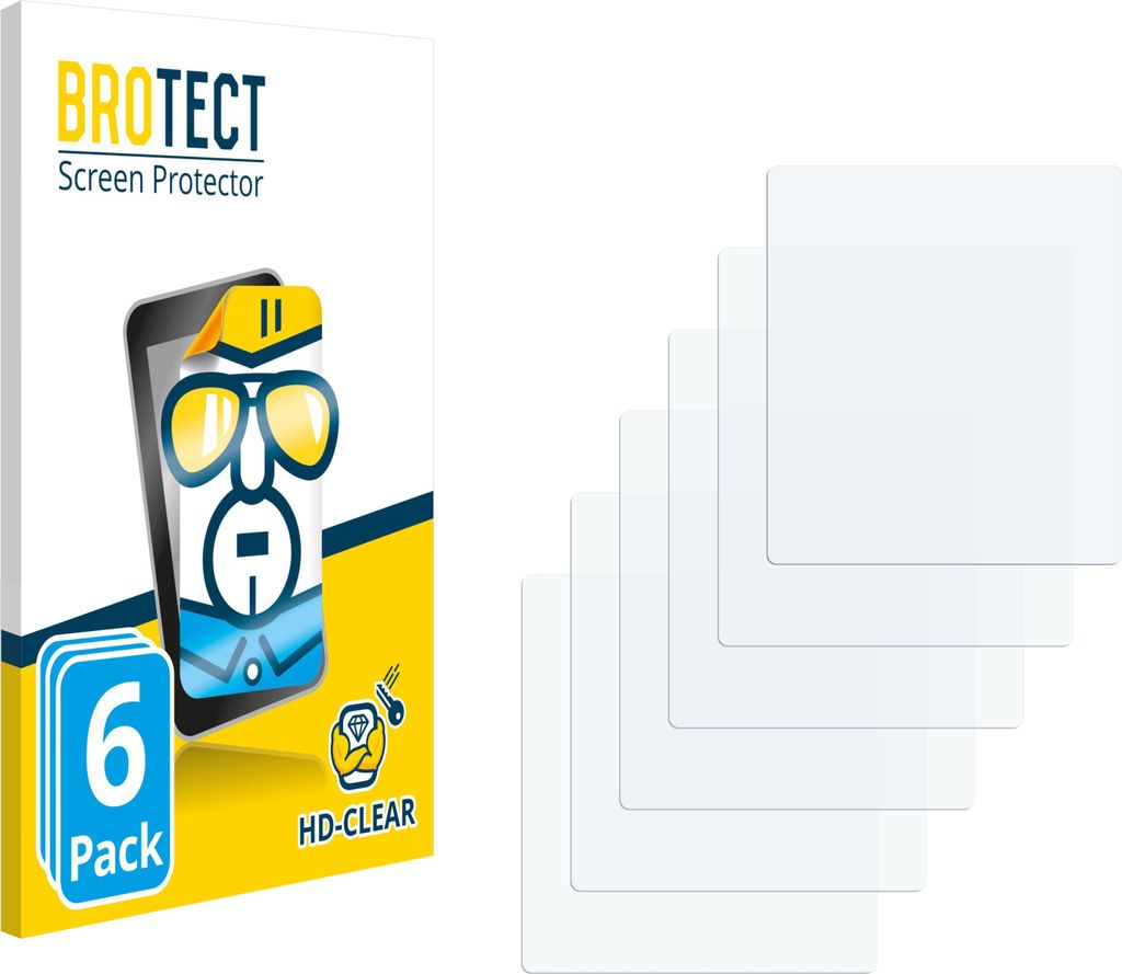 6x Für BOOTEEK Bike Computer Schutzfolie BROTECT Displayschutz Display Schutz Folie Klar Transparent