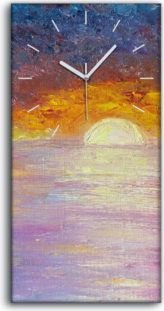 Wohnzimmer-Bild Leinwand Uhr Quarz 30x60 Malen bei Produktbild 
