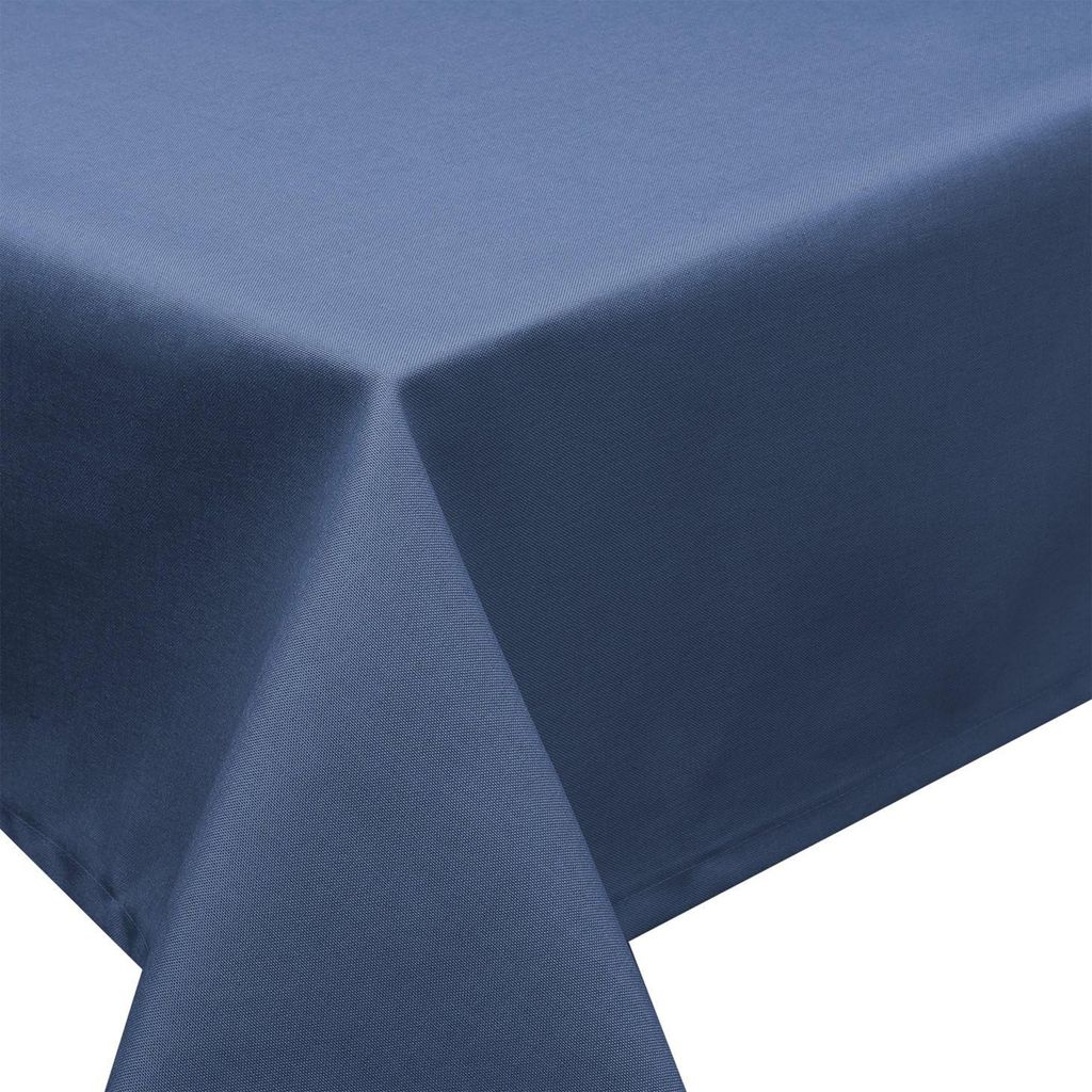 Leinen Tischdecke 110x140 cm eckig blau Produktbild 