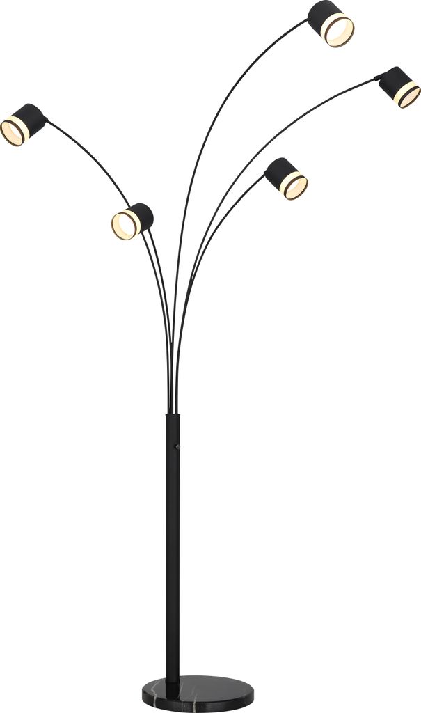 Globo Lighting Stehleuchte Metall schwarz matt, 5x GX53 LED Produktbild 