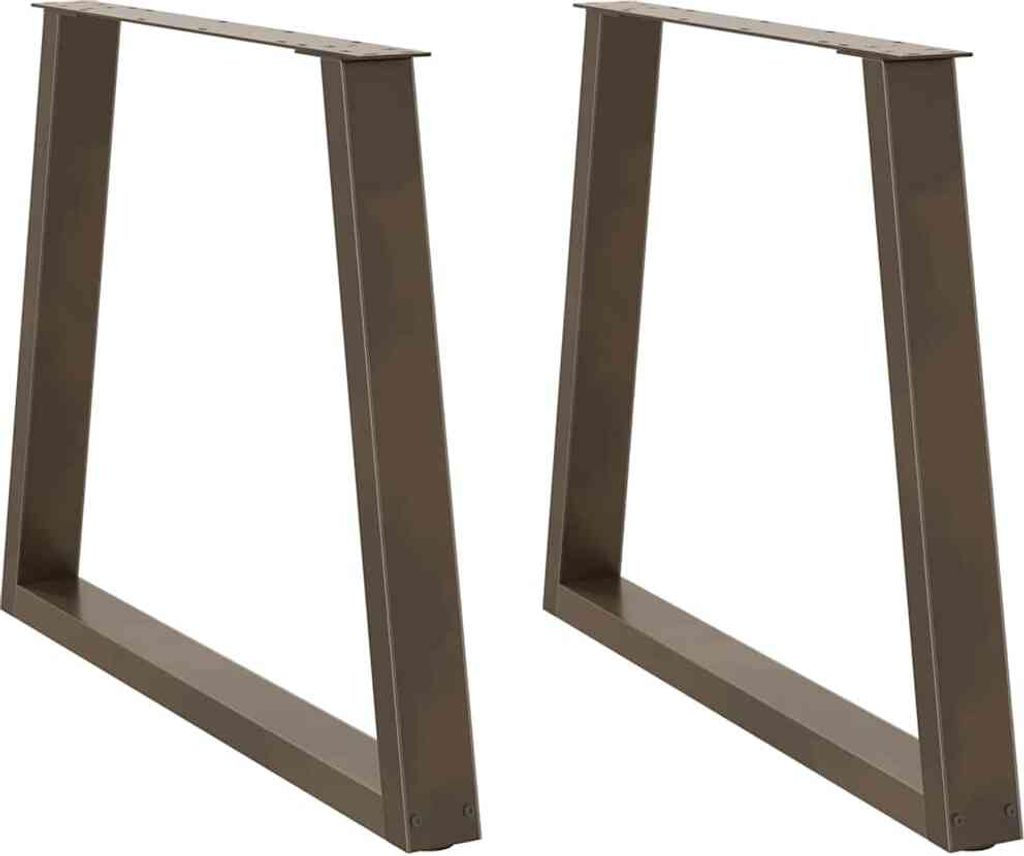 Esstischbeine V-Form 2 Stück Naturstahl 80x(72-73,3) cm Stahl