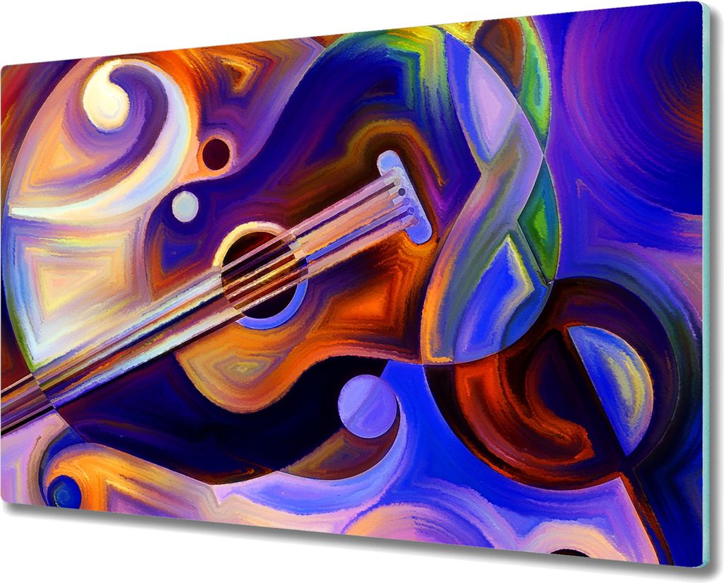 Coloray Hackbrett Kochplattenabdeckung Herdabdeckplatte 80x52 cm Schneidebrett Küchenbrett - Musik Violine