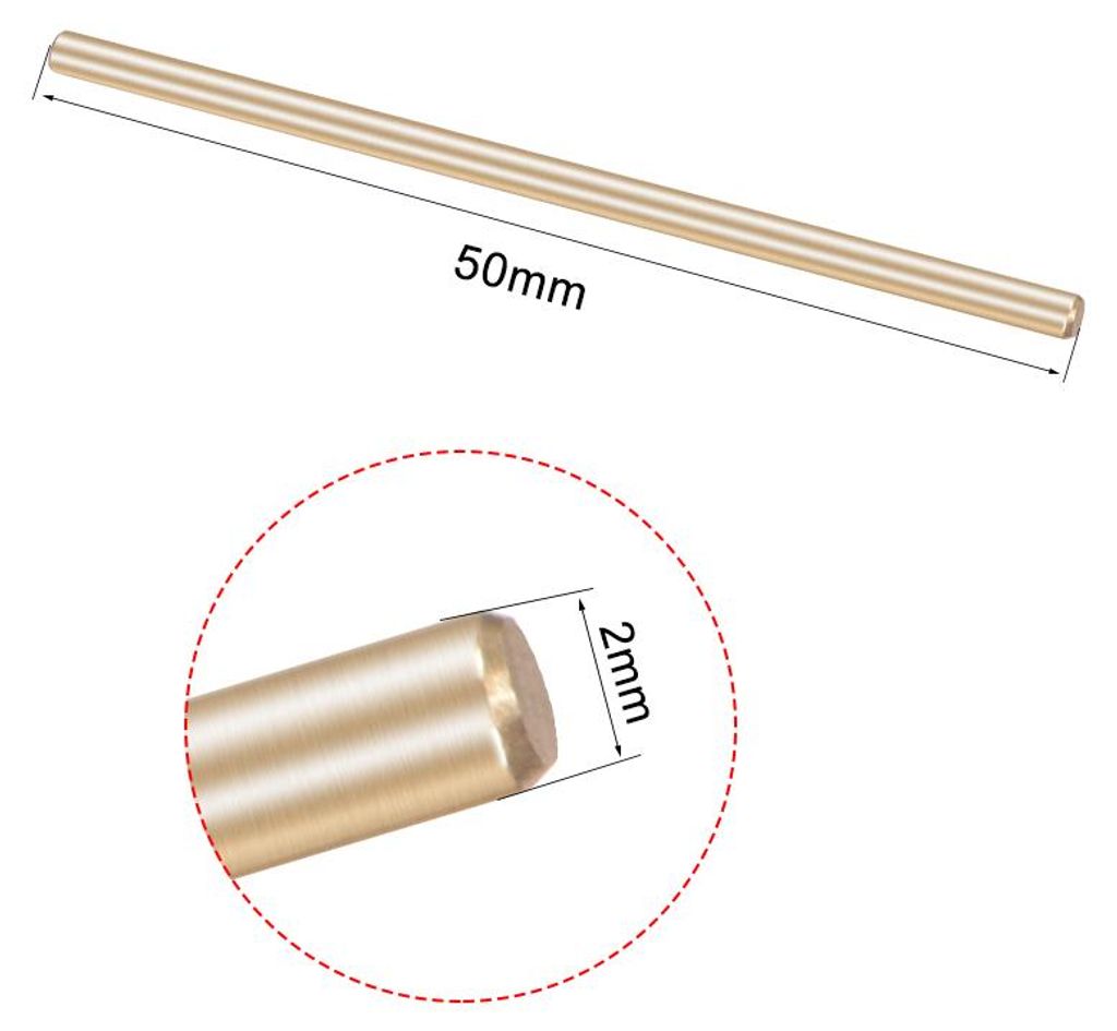 5Stk.Welle Runde Stange 50mmx2mm fš¹r DIY RC Auto Hubschrauber Modell DE de