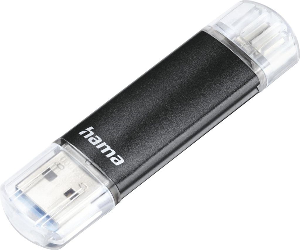 Hama USB-Stick Laeta Twin, USB 3.0, 16 GB, Schwarz
