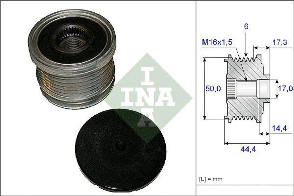 Puleggia Alternatore INA 535 0148 10 OE 231004BB0A per Renault Koleos
