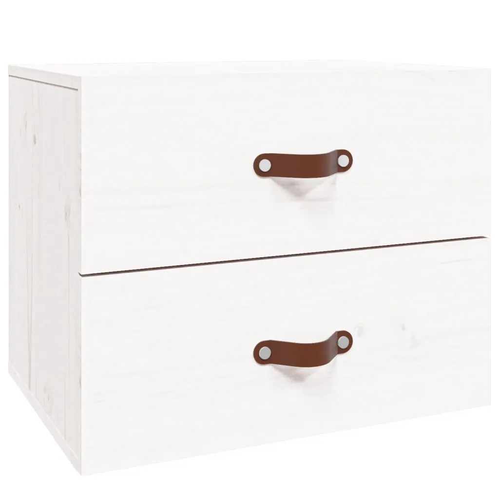 SYFAX™ Comodino Sospeso Bianco 50x36x40 - Eleganza Minimalista Camera