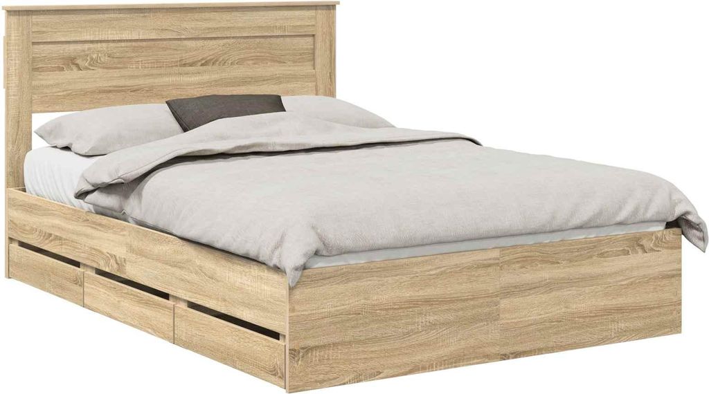 Bettrahmen Sonoma-Eiche 150 x 200 cm Ingenieurs Holz