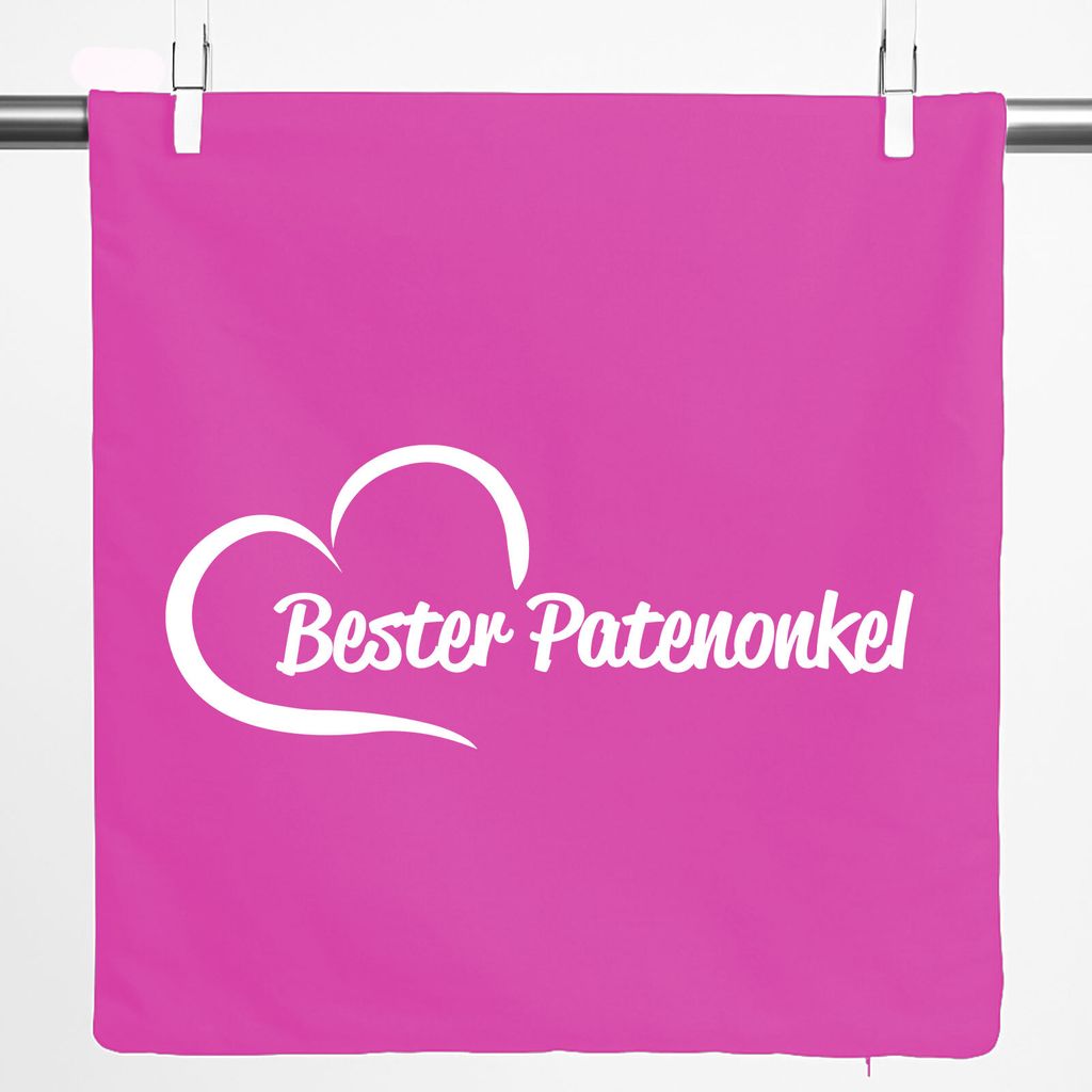 Huuraa Kissenbezug Bester Patenonkel Herz 40x40cm Fuchsia Produktbild 