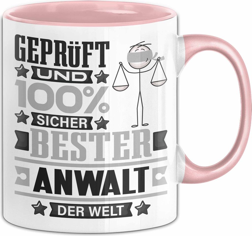 Anwalt Geschenk Lustiger Spruch für Anwalt Geschenkidee Bester Anwalt Der Welt (Rosa)