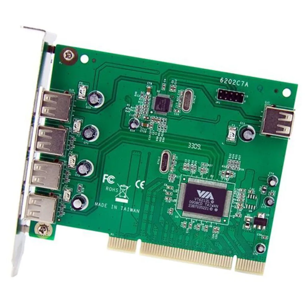 Carte PCI USB 2.0 StarTech - 7 Ports Internes et Externes Haut Débit