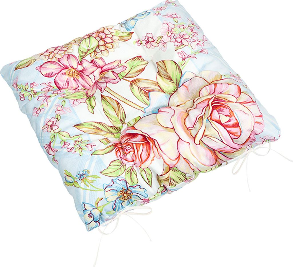 Gita gestepptes Sitzkissen - 40x40 cm - Rosa,Blau Produktbild 