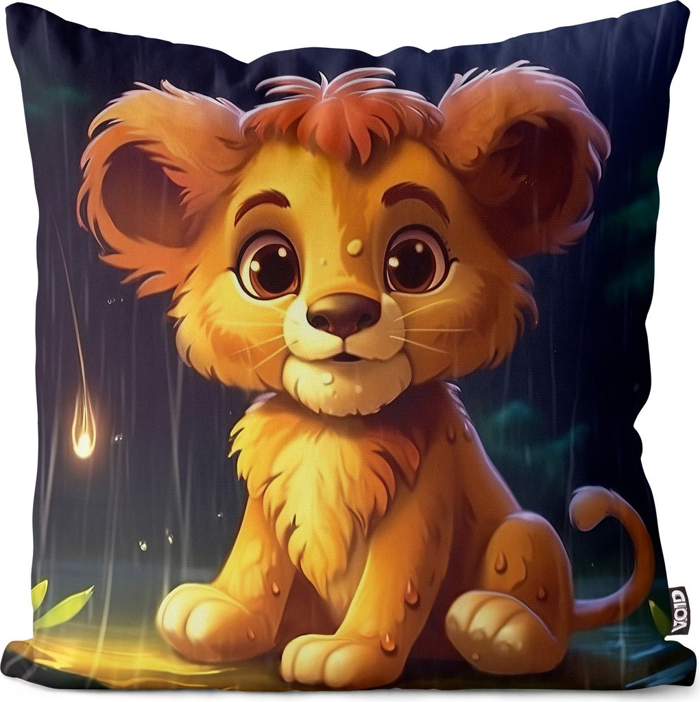 VOID Baby Löwe Kinder Comic Kissenbezug Kissenhülle sofa couch wohnzimmer dekoration wasserfest Outdoor Garten Kissen bezug deko