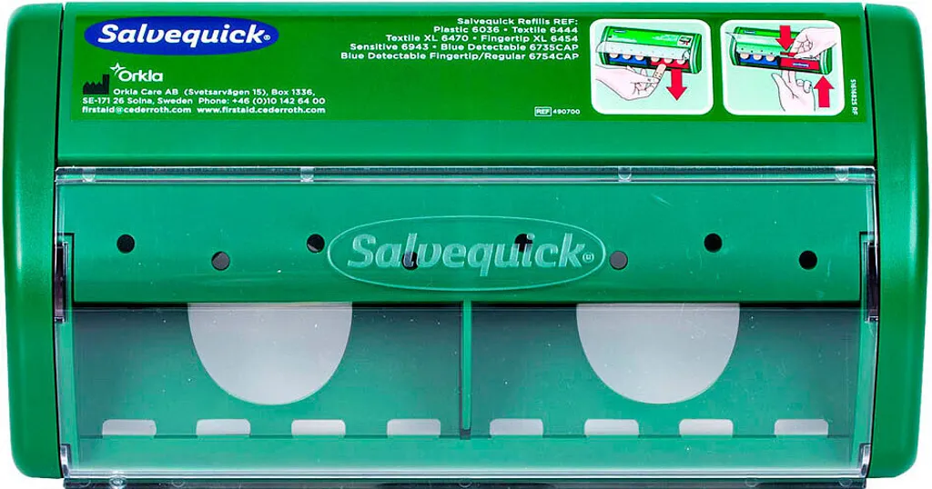 Salvequick Pflasterspender Distributeur de Pansements Mural Vert - 2