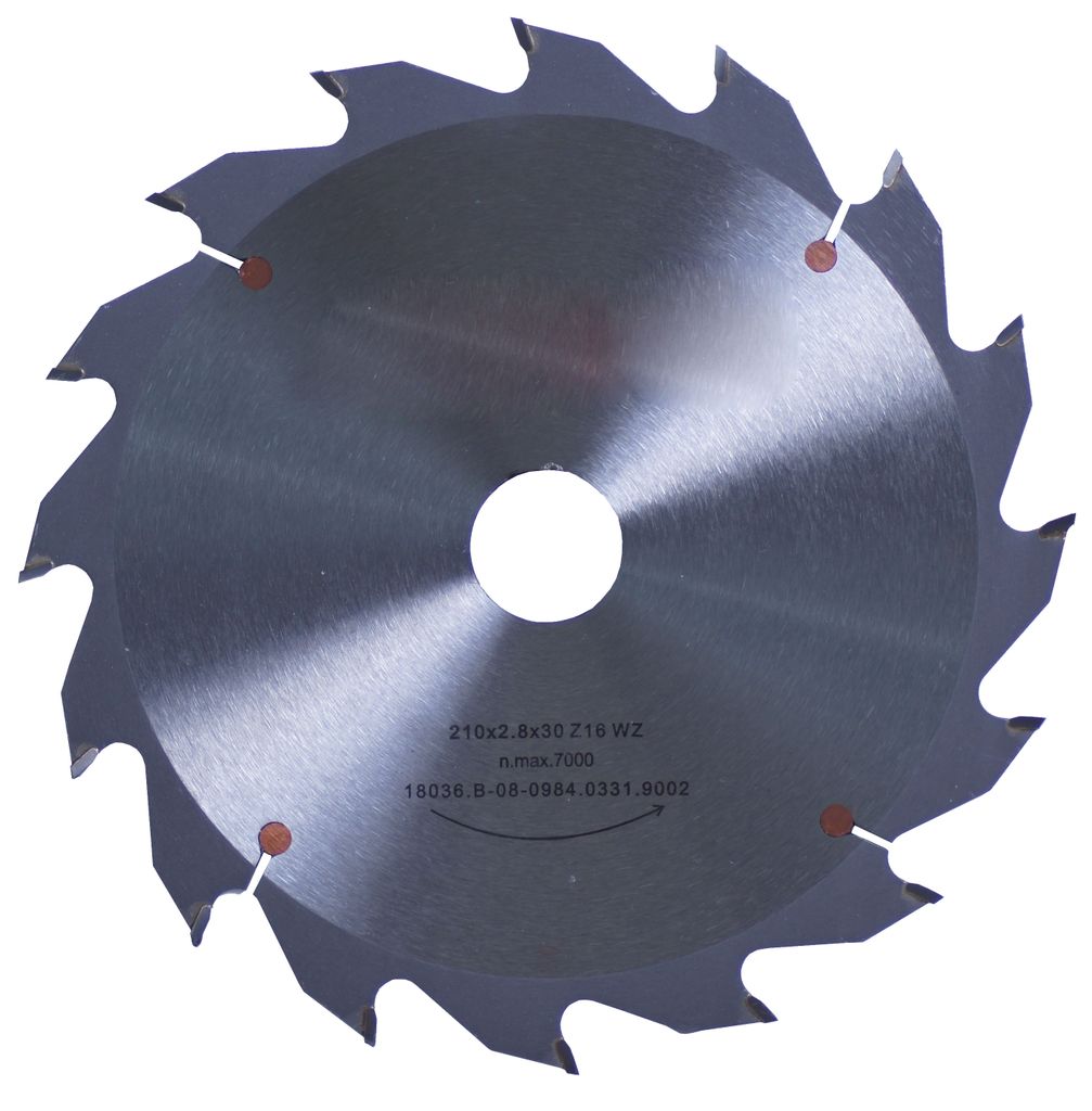 CONNEX Handkreissägeblatt, hartmetallbestückt, grob, 210 x 30 mm, 16 Zähne, COM362104