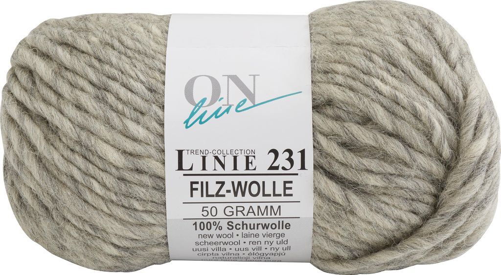 ONline Wolle Filzwolle Linie 231 50m 50g Farbe 0901