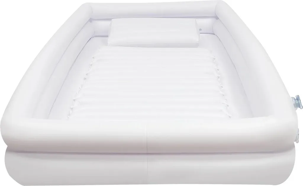 Baignoire gonflable lit adulte kit douche PVC blanc avec pompe 220V