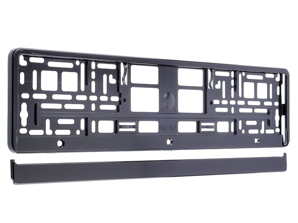 Metallisierter Nummernschildrahmen, schwarz