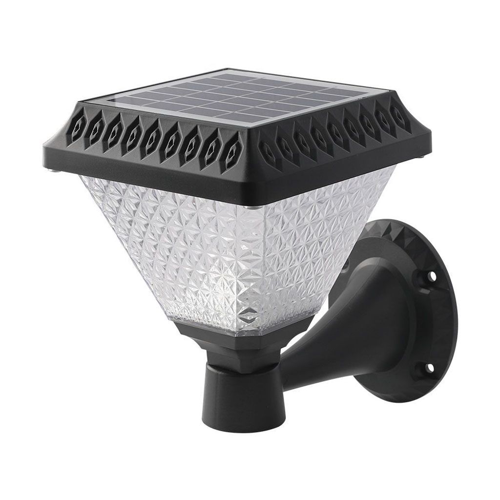V-TAC 972 Solar-Wandleuchte 'LED SOLAR WALL LIGHT' IP44, CCT änderbar per Fernbedienung, Timerfunktion, solarbetrieben