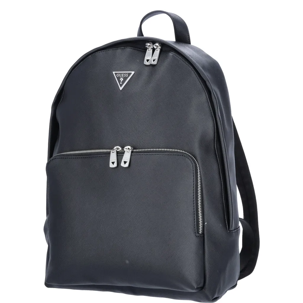 Sac à dos GUESS Certosa Saffiano Eco Noir - Protégez vos Affaires Style