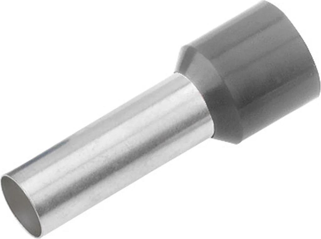 Cimco Isolierte Aderendhülse 0,75mm² x 8mm, grau, Packung mit 100 Stk.