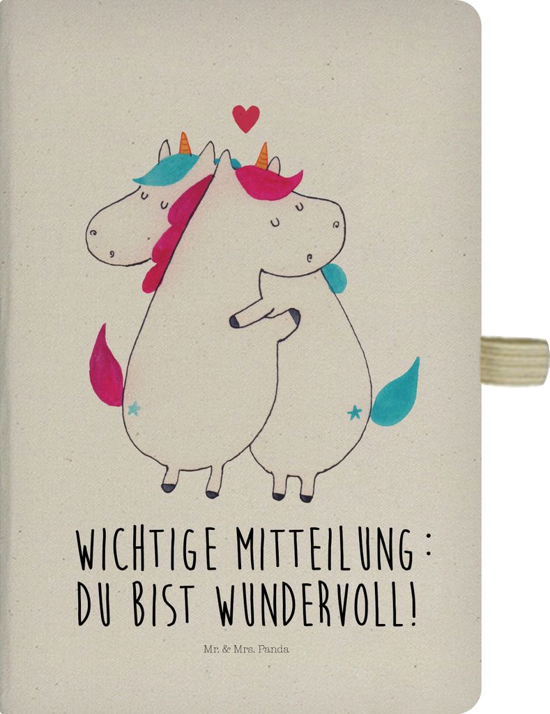 Mr. & Mrs. Panda notizbuch Einhorn Mitteilung - Transparent - Geschenk, Kladde, Skizzenbuch, Ehe, Unicorn, Liebe, Valentinstag, Journal, Spruch, Ta...