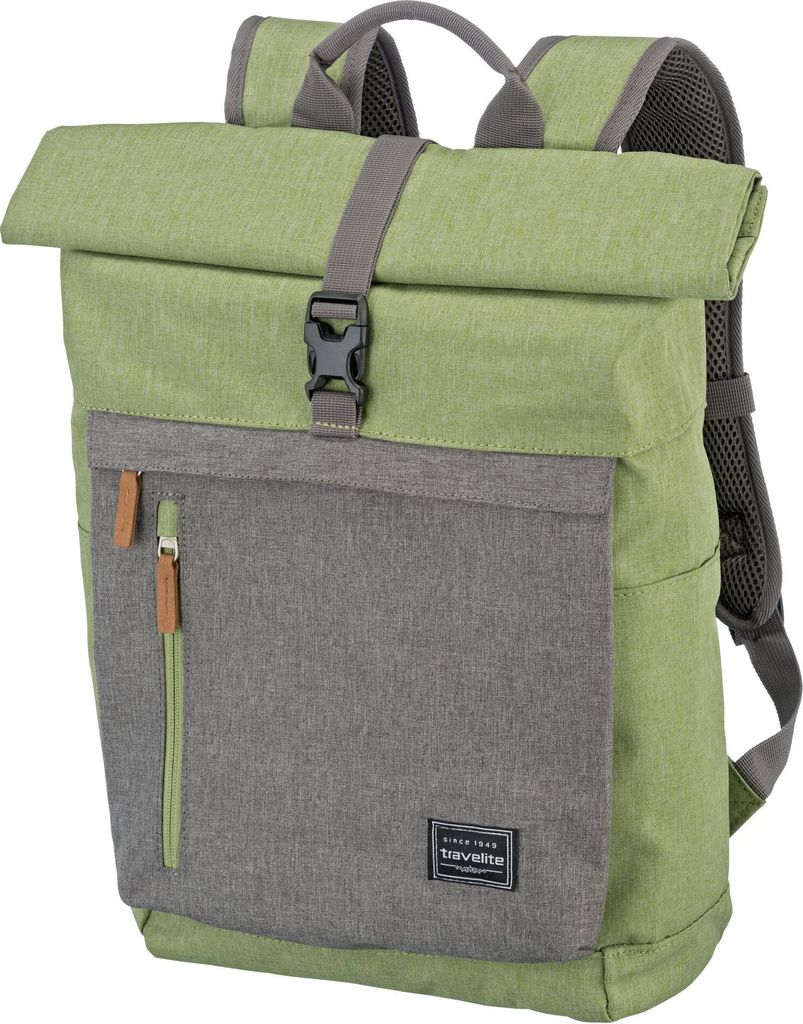 Travelite Městský batoh Basics Roll-up Green/Grey 35 l Obrázek produktu 
