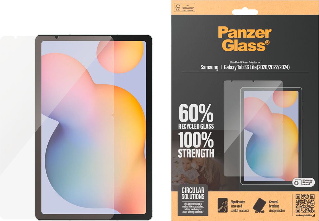 PanzerGlass Displayschutz Samsung Galaxy Tab S6 Lite (2020, 2022, 2024) | Ultra-Wide Fit