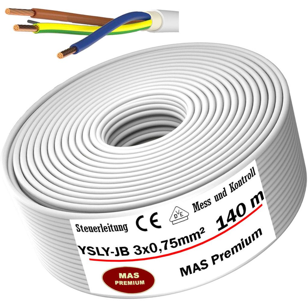 140m YSLY-JB 3x0,75 Flexibles Steuerkabel für Produktbild 