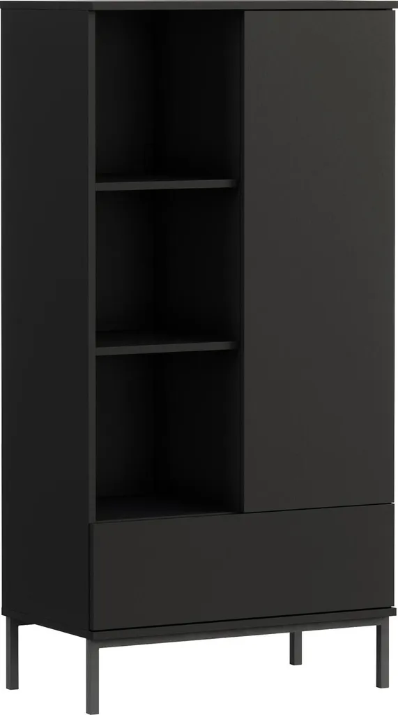 Armoire FULTON noir – Dressing industriel chic avec portes en métal
