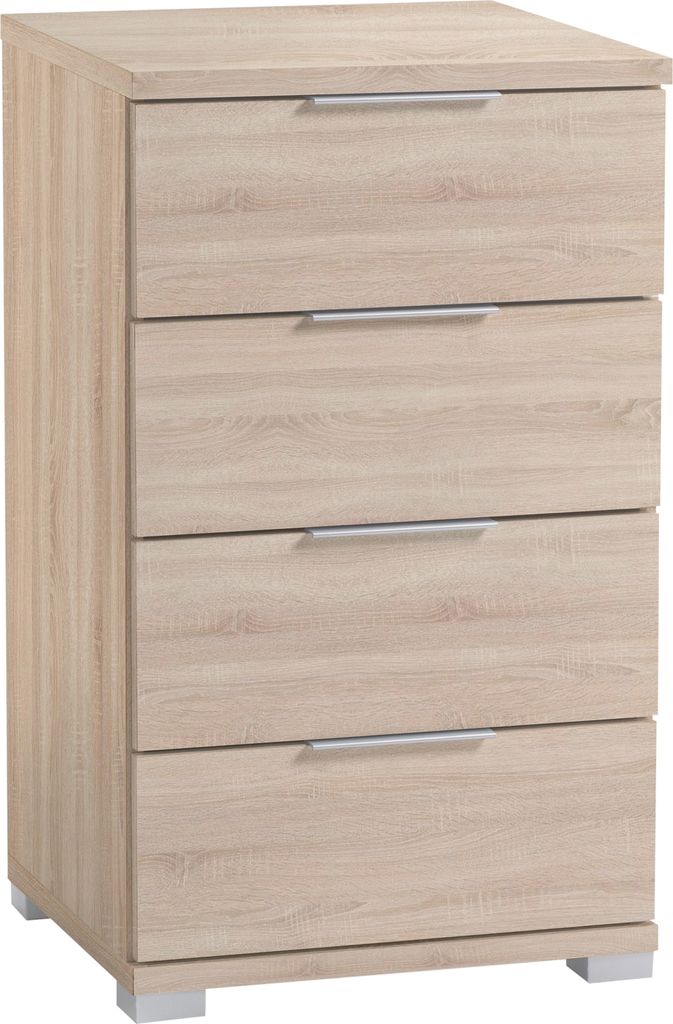 Nachtkommode >Smilla< in Eiche Sonoma, Melamin - 46x79x42cm (BxHxT)